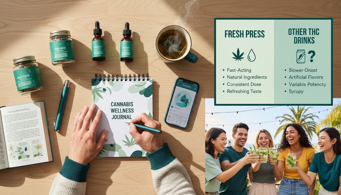 cannabis journaling setup