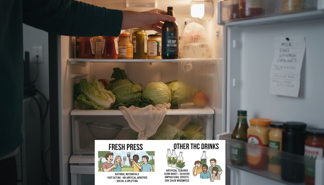 Storing hemp infusion in an opaque bottle