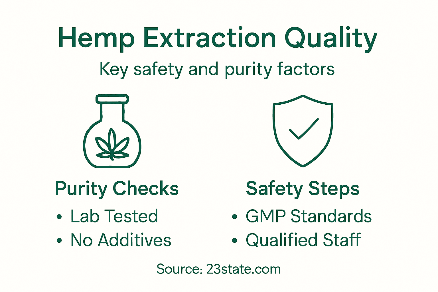 Infographic on hemp extraction quality checks