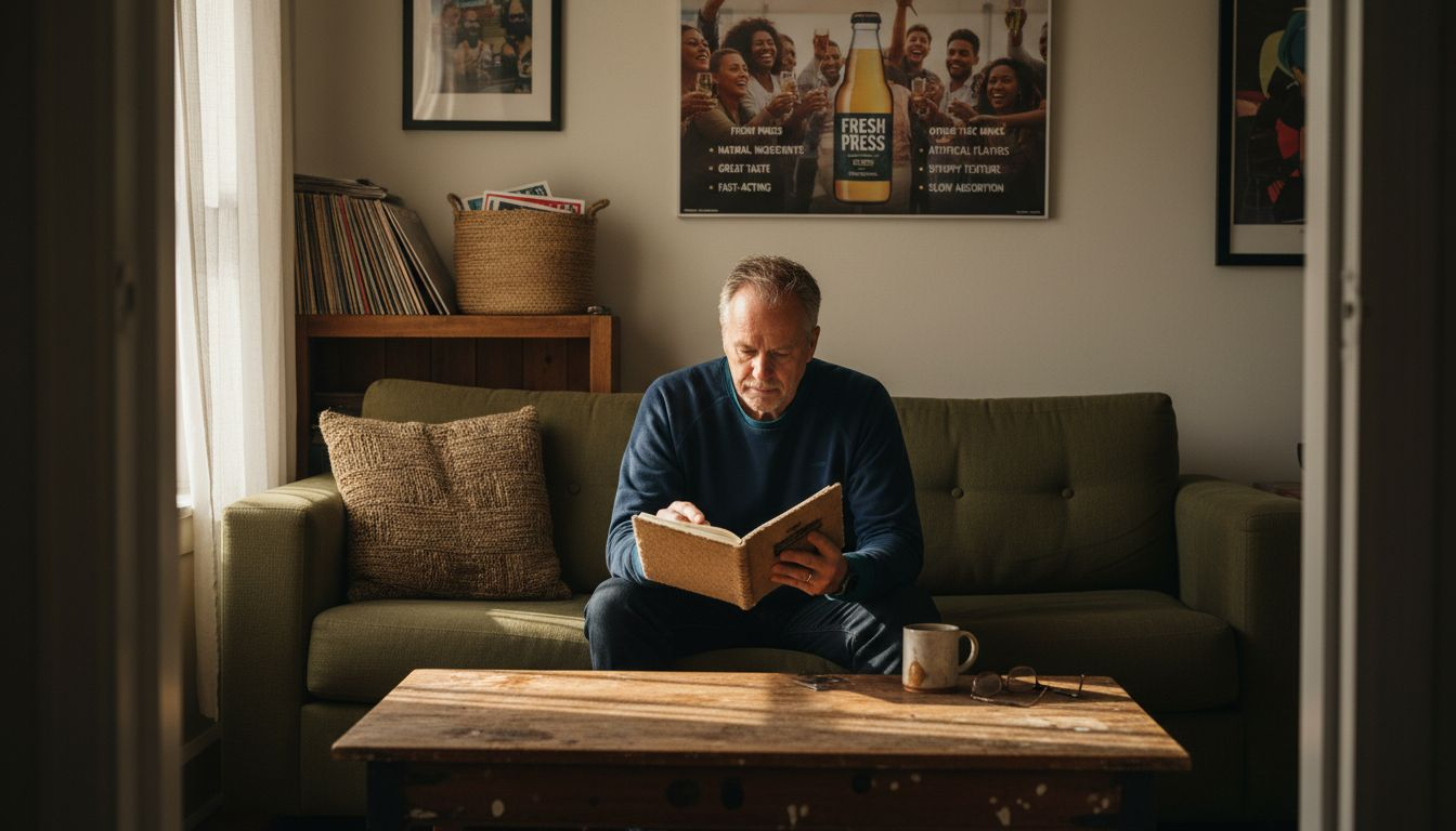 Man with hemp home decor accessories