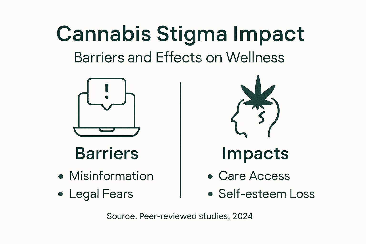 Infographic about cannabis stigma wellness impacts