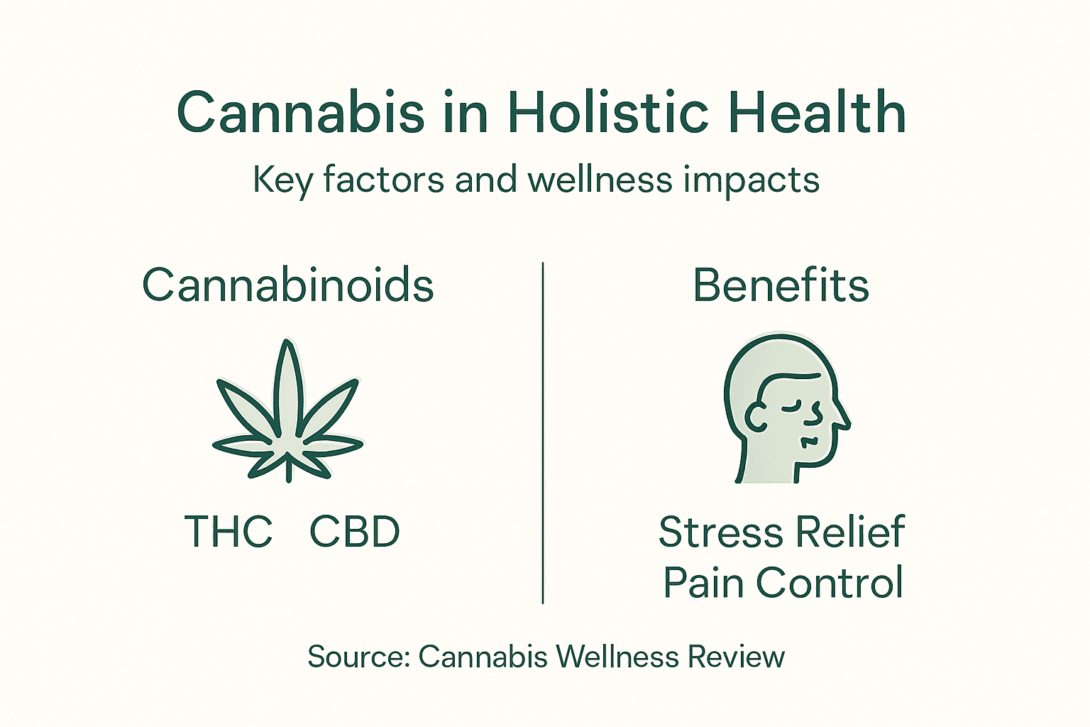 Infographic showing cannabis holistic wellness overview