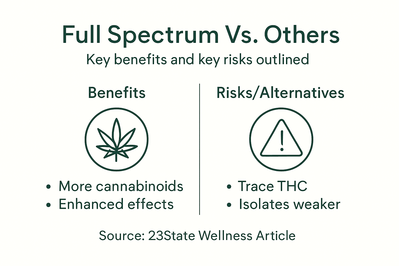 Infographic comparing full spectrum and alternatives