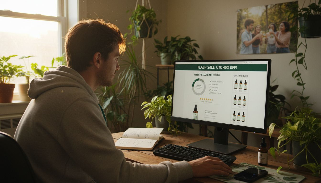 Browsing hemp deals and product reviews online