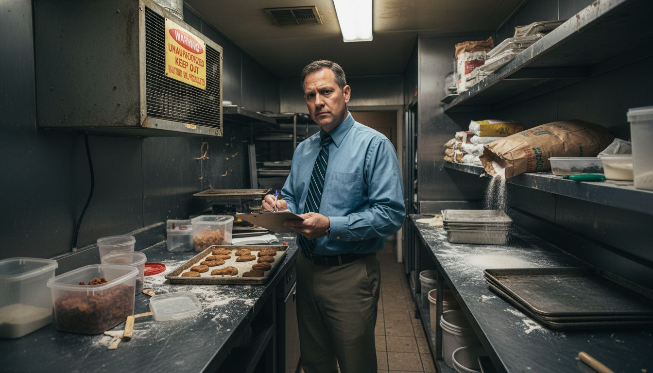 Inspector reviews unsafe unregulated edibles bakery