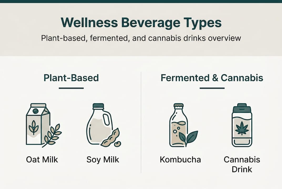 Infographic shows wellness beverage categories