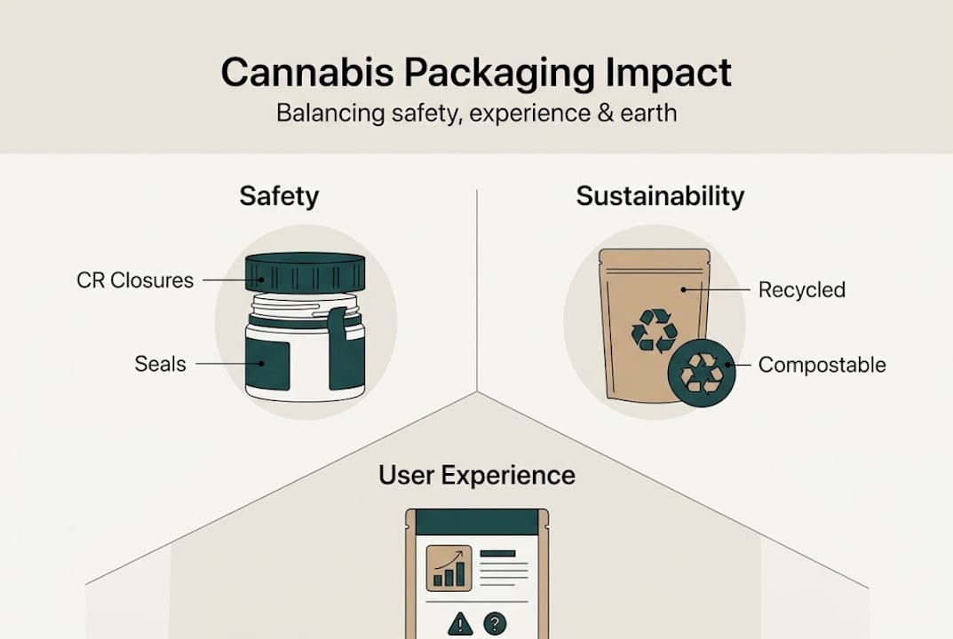 Infographic on sustainable and safe cannabis packaging