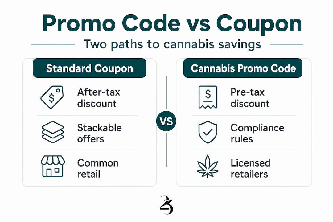 Infographic comparing promo codes and coupons
