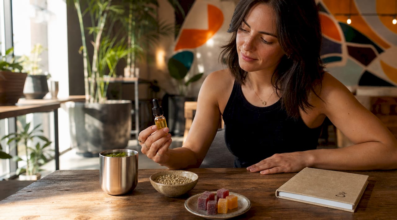 Cannabis wellness products with natural teas
