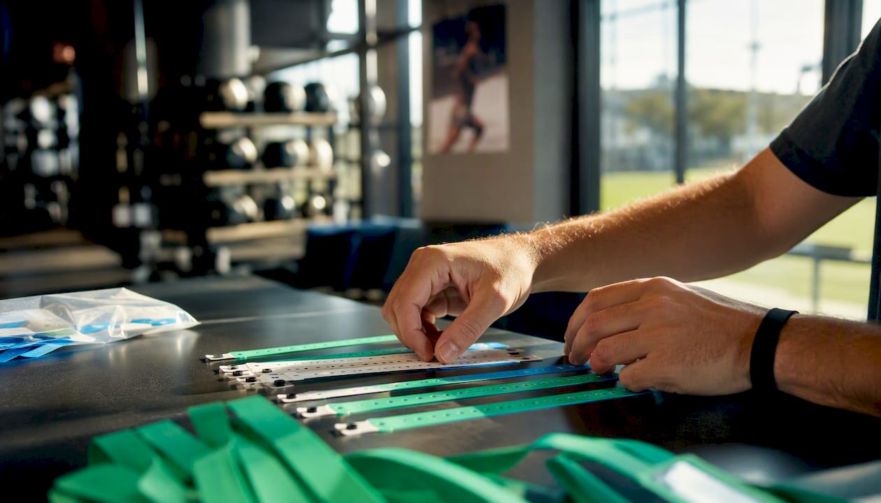 Hands typing email for pickleball league