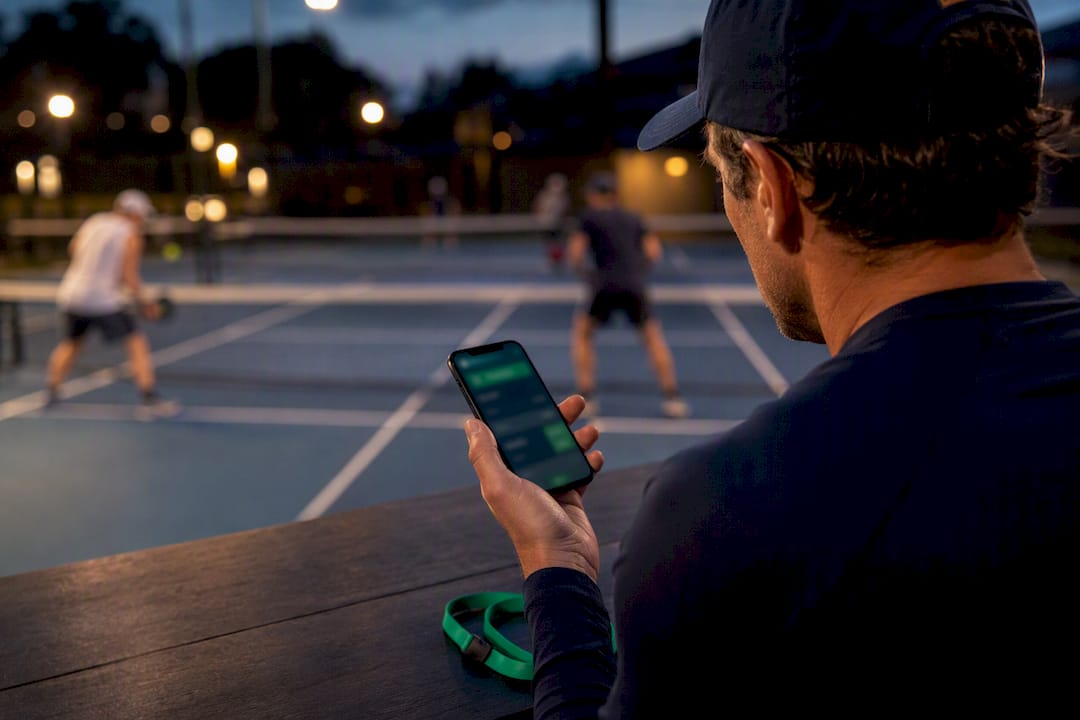 Organizer checking pickleball match reminders