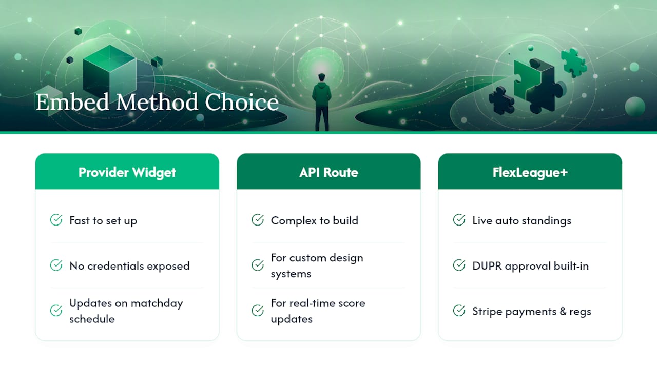 Which Embed Method Should You Actually Use? — overview diagram
