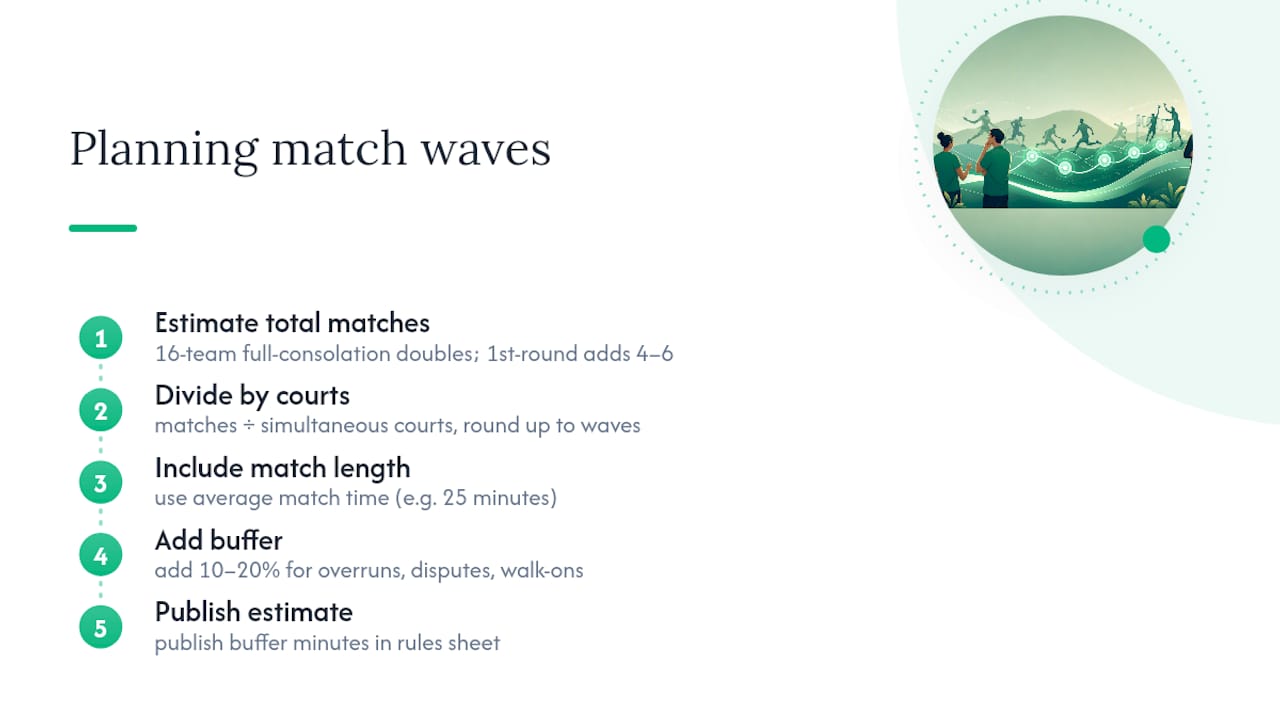 Consolation bracket match and wave planning flow