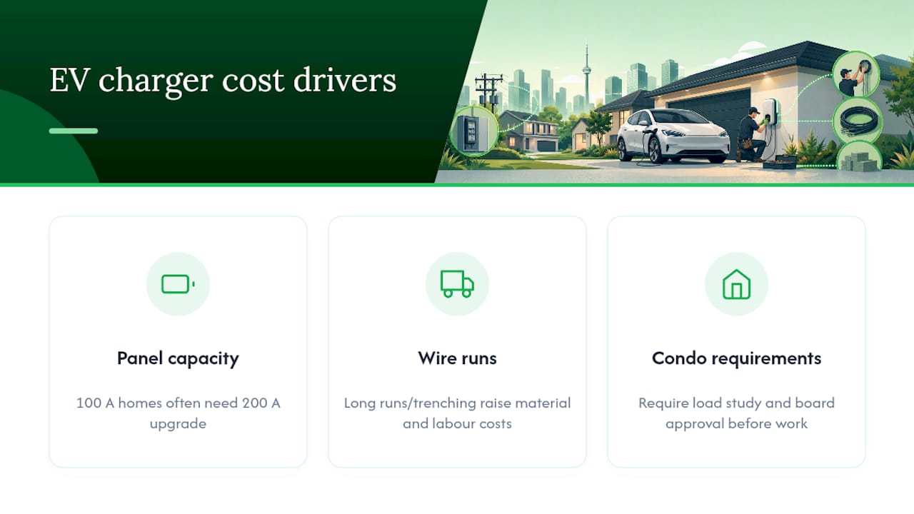 Cost factors for EV charger installation in Ontario