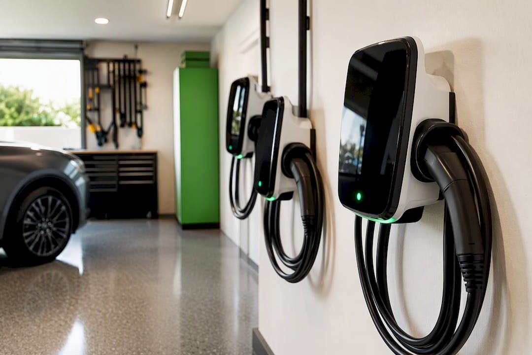 Networked EV chargers with monitoring indicators