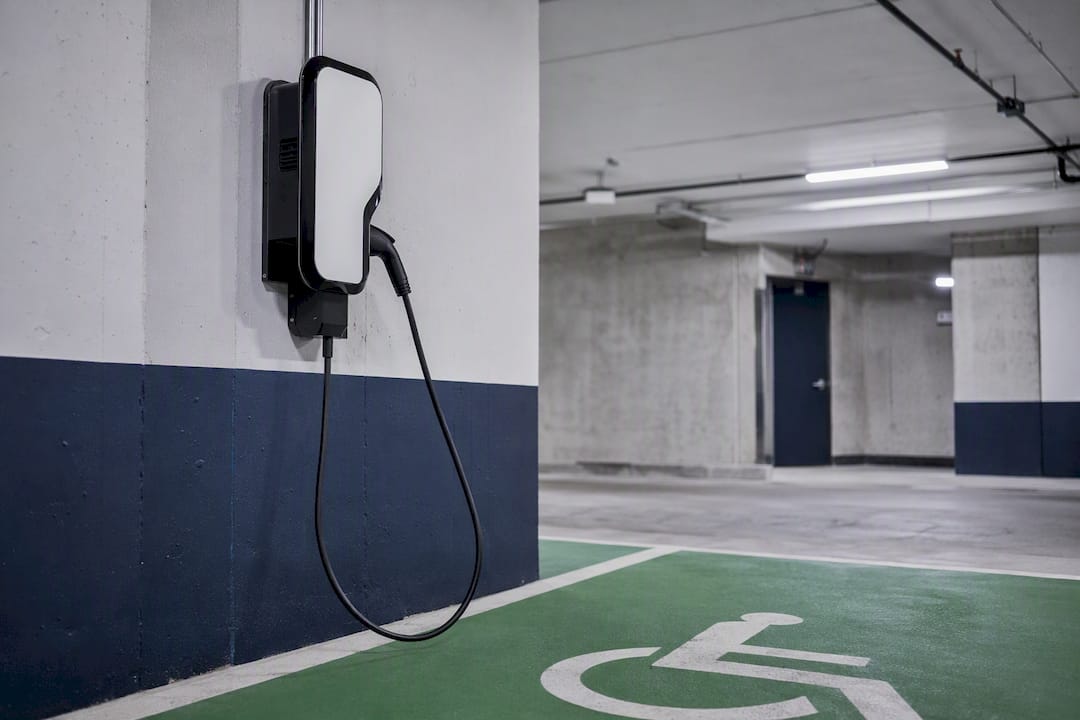 Accessible EV charging station in condo parking