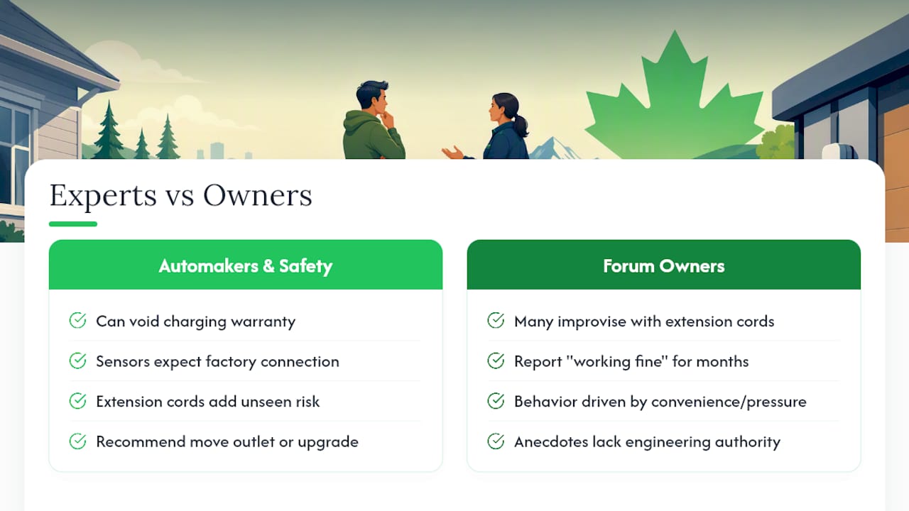 What automakers and safety experts actually say — overview diagram