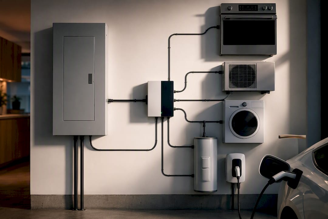 EV energy management balancing home loads