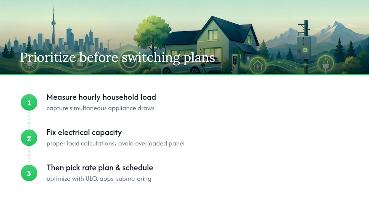 The gap between rate-plan advice and what actually happens in Canadian homes — overview diagram