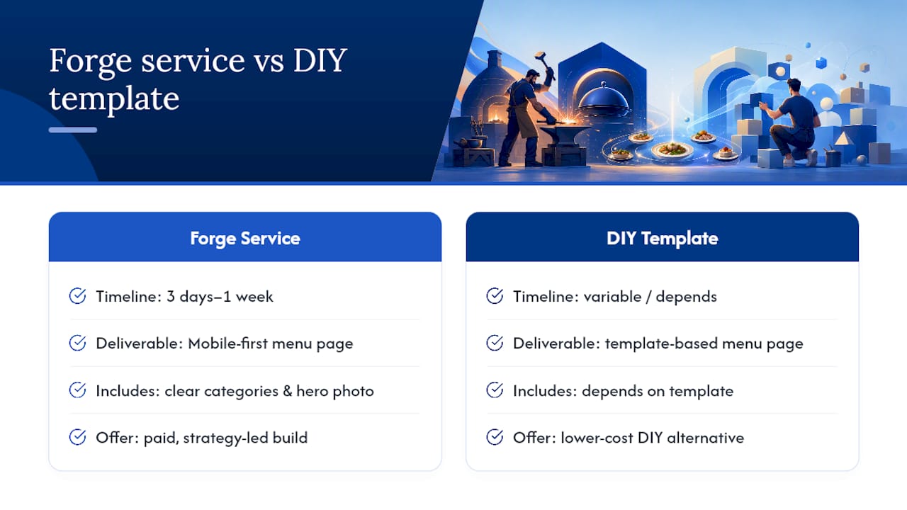 How Does Forge Web Studio Approach Menu Page Builds? — overview diagram