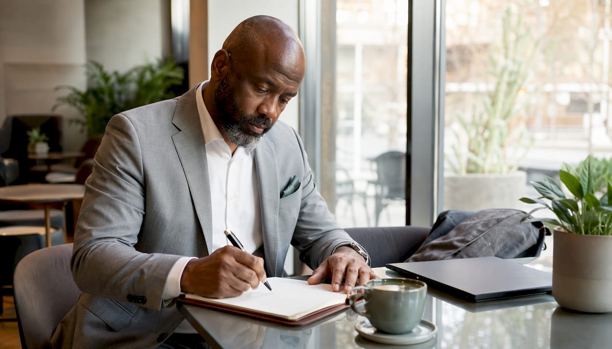Executive writing notes on emotional intelligence research