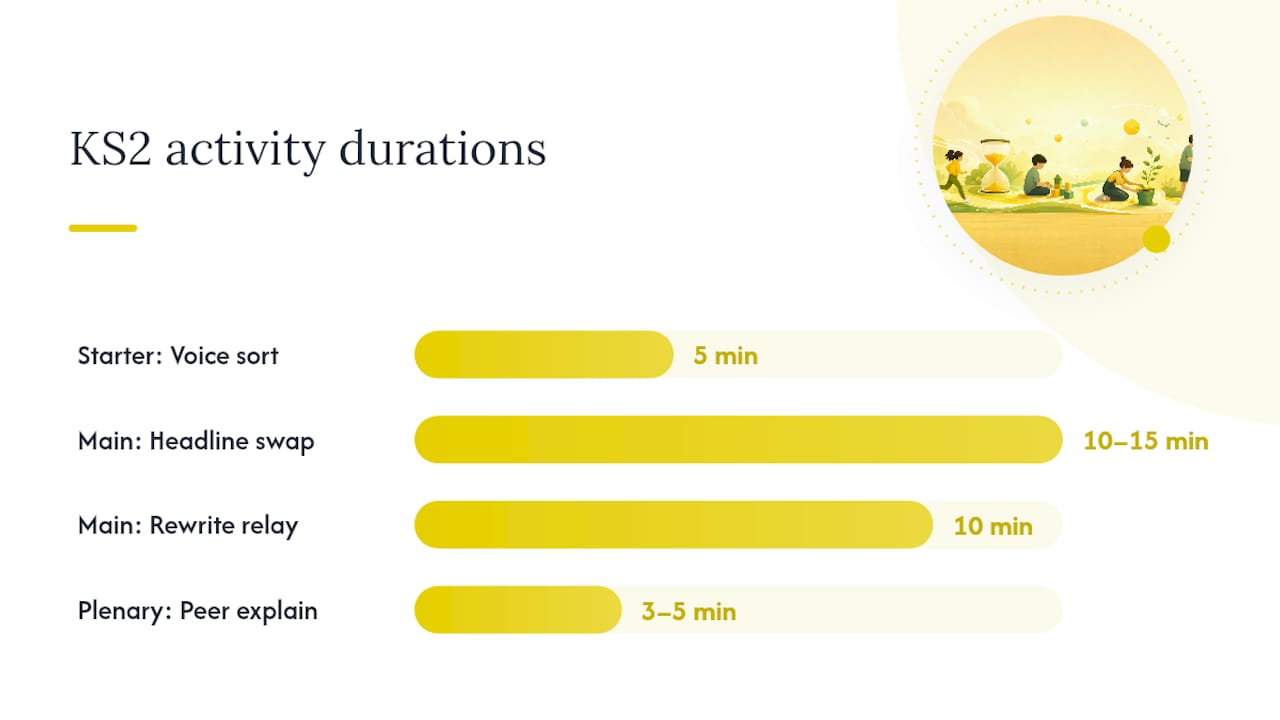 Ready-to-run KS2 classroom activities — overview diagram