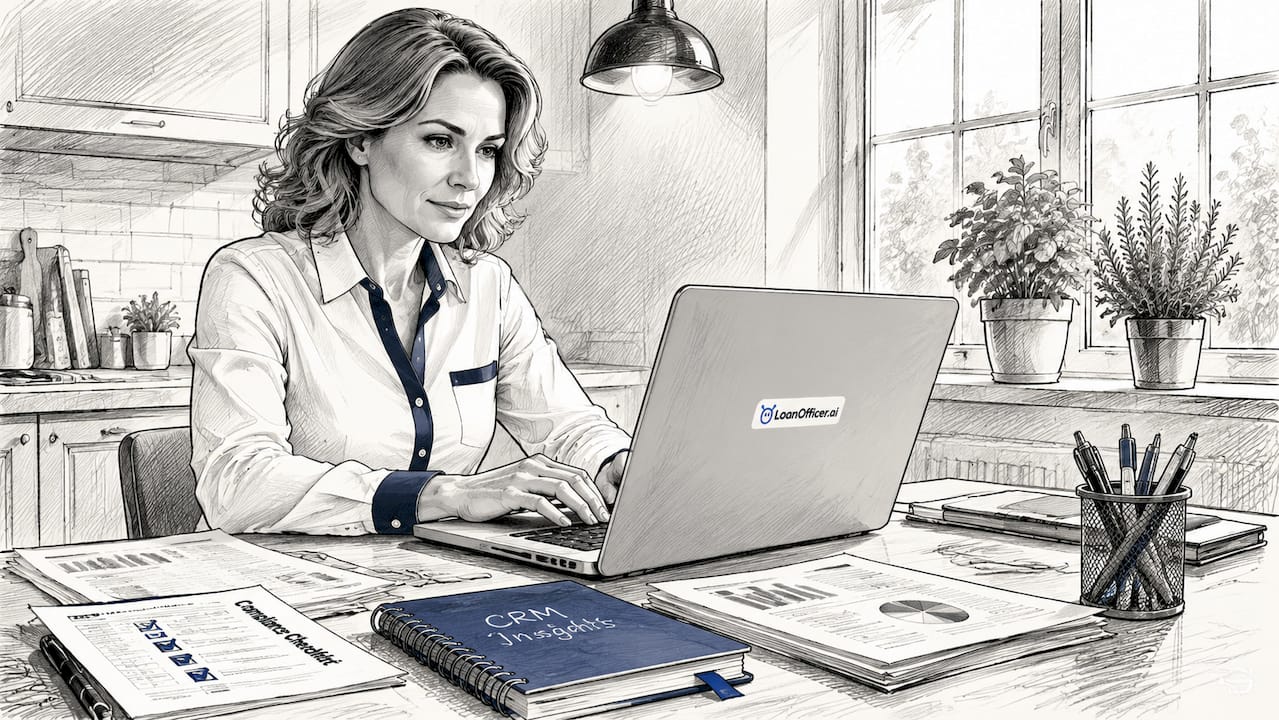 Mortgage professional working on CRM automation