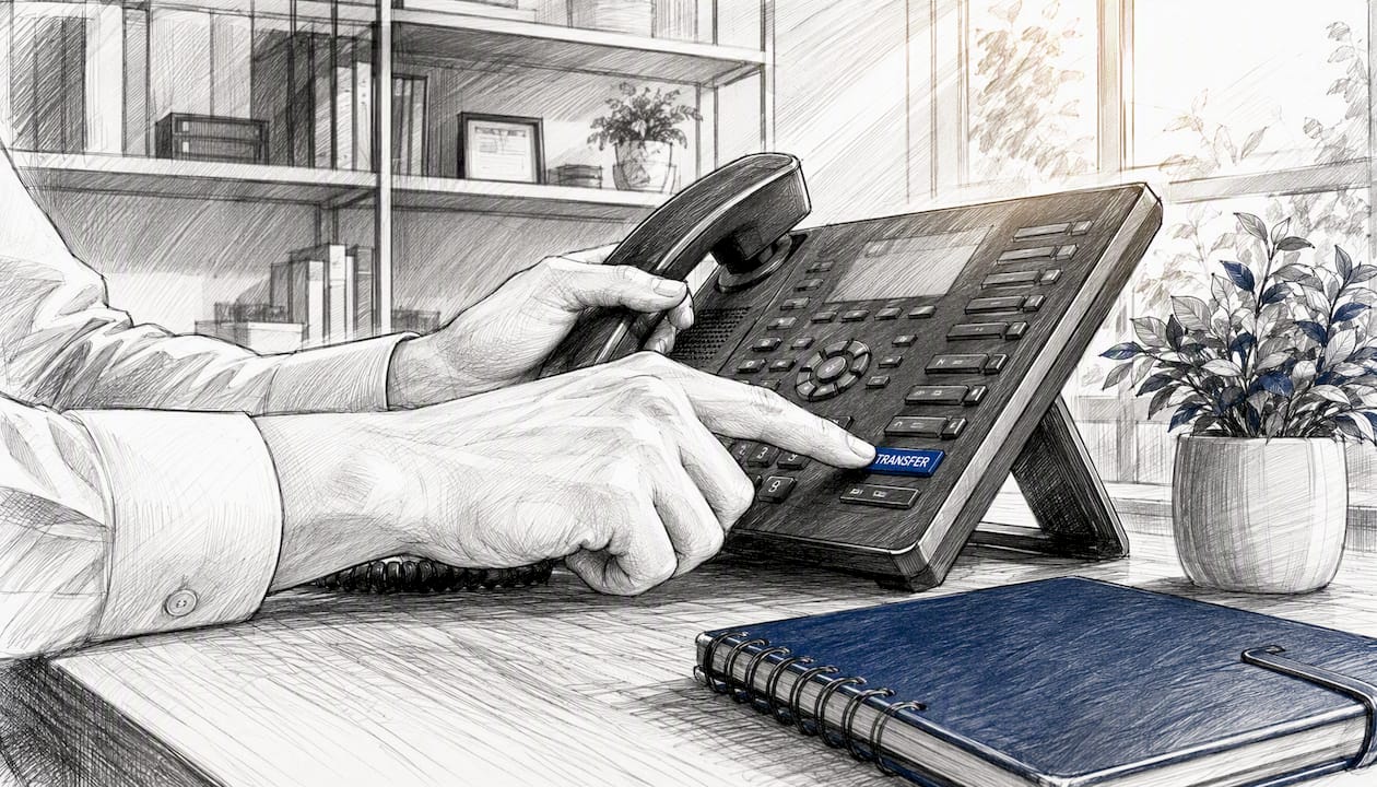 Loan officer performing warm call transfer