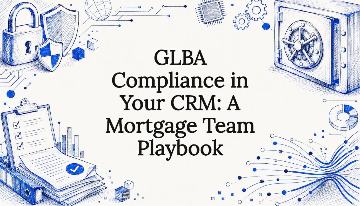Decorative title card illustrating GLBA compliance theme