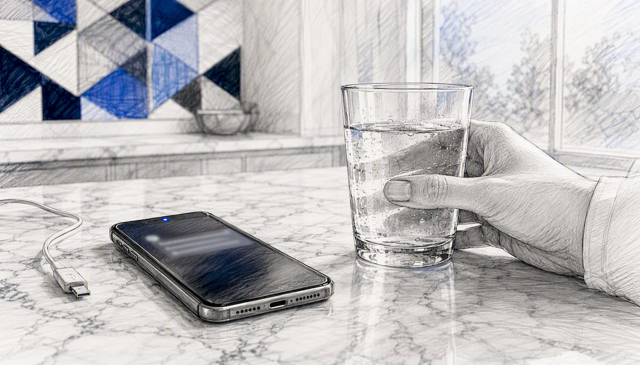 Smartphone with notification for AI follow-up