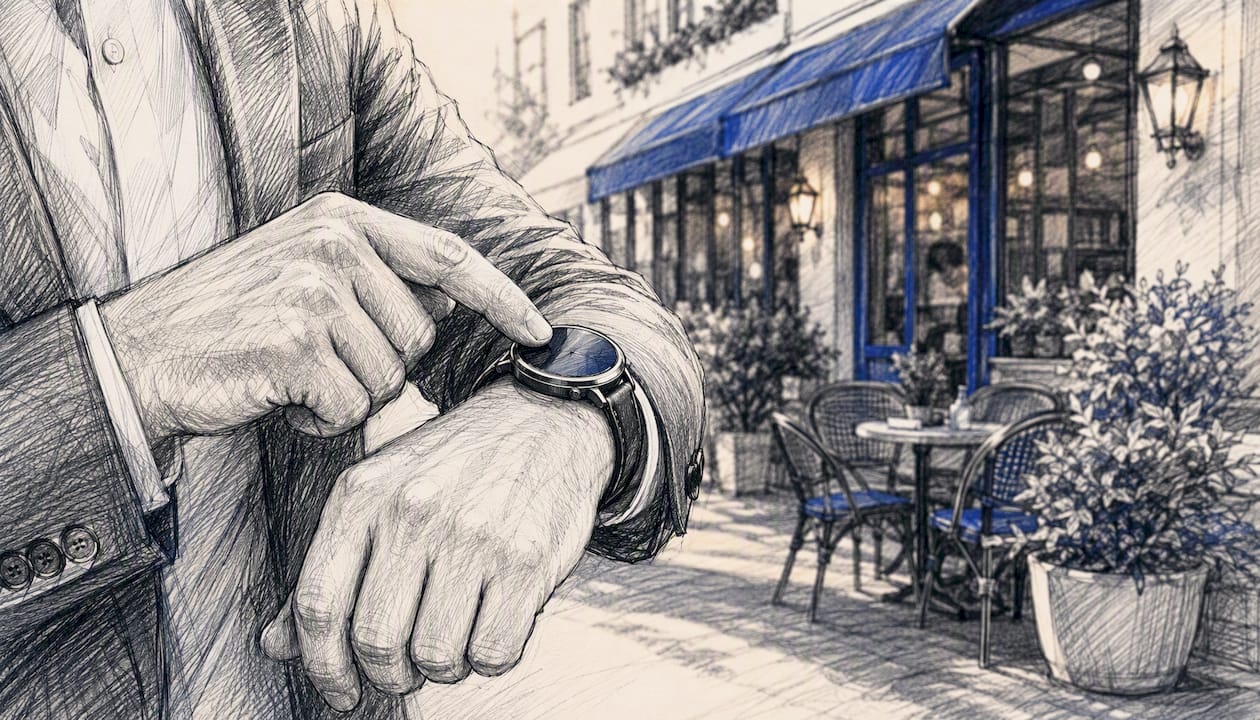 Loan officer triggering borrower notification on smartwatch