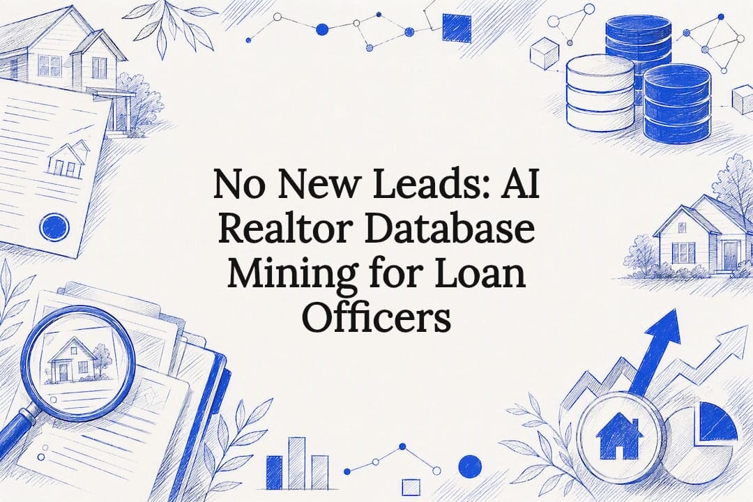 Decorative AI mortgage database illustration