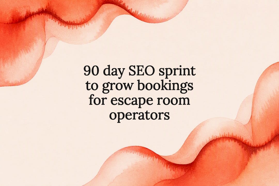 Decorative SEO sprint title card illustration