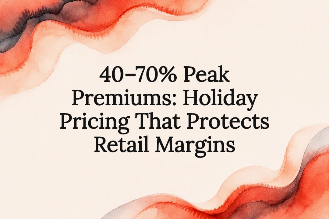 Decorative holiday pricing title card