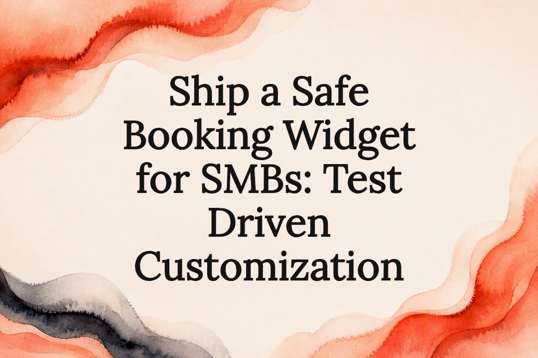 Decorative booking widget title card