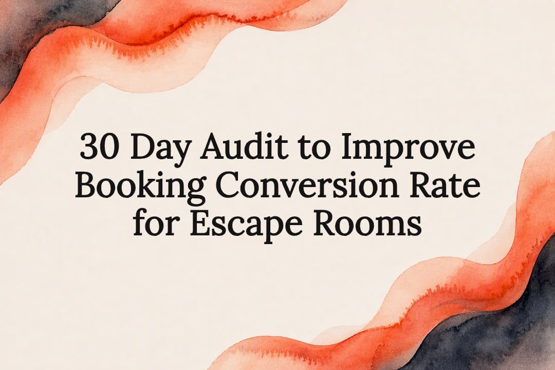 Decorative watercolor title card for booking audit