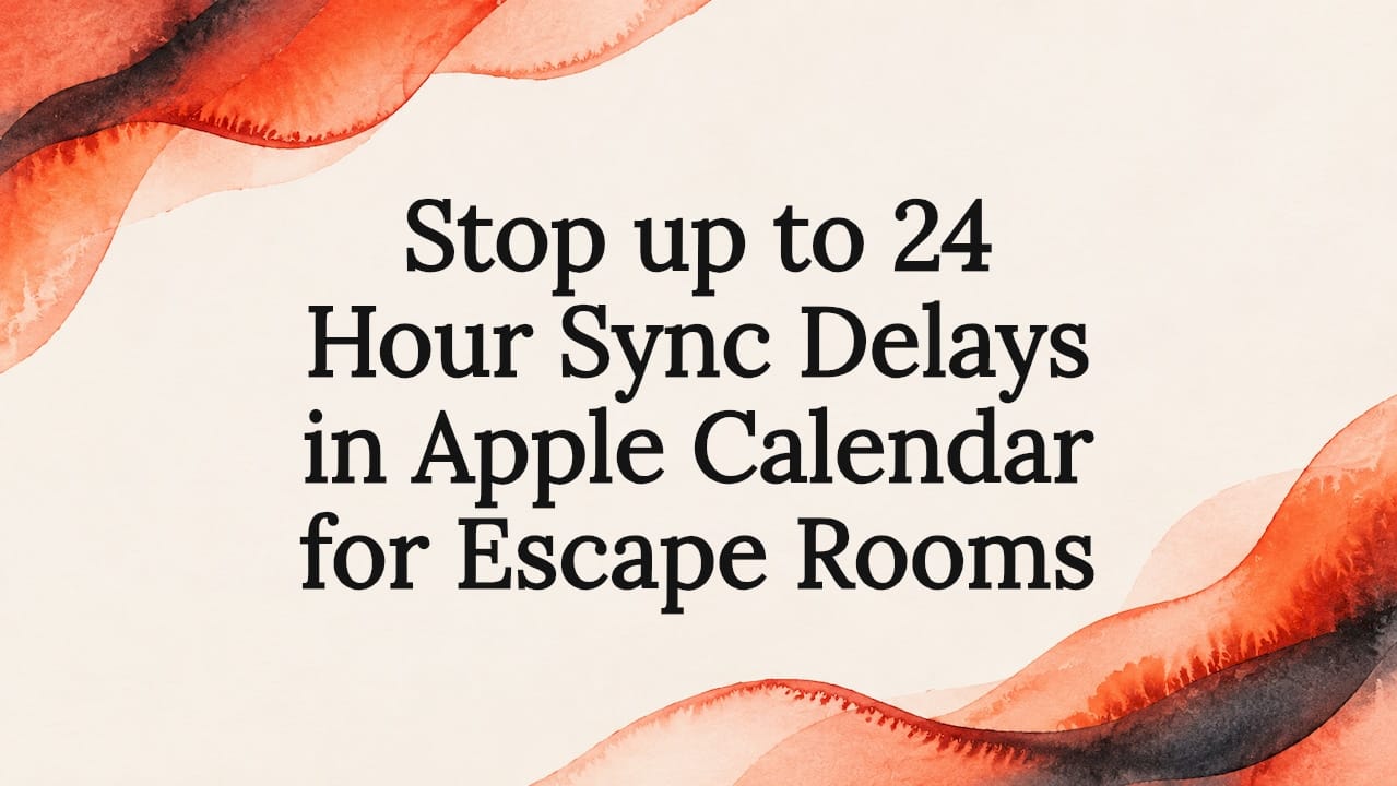 Watercolor ribbon frame for Apple Calendar sync article