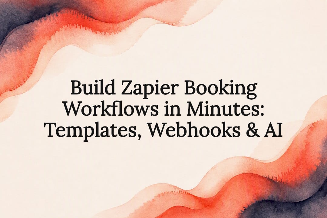 Decorative booking workflow title card