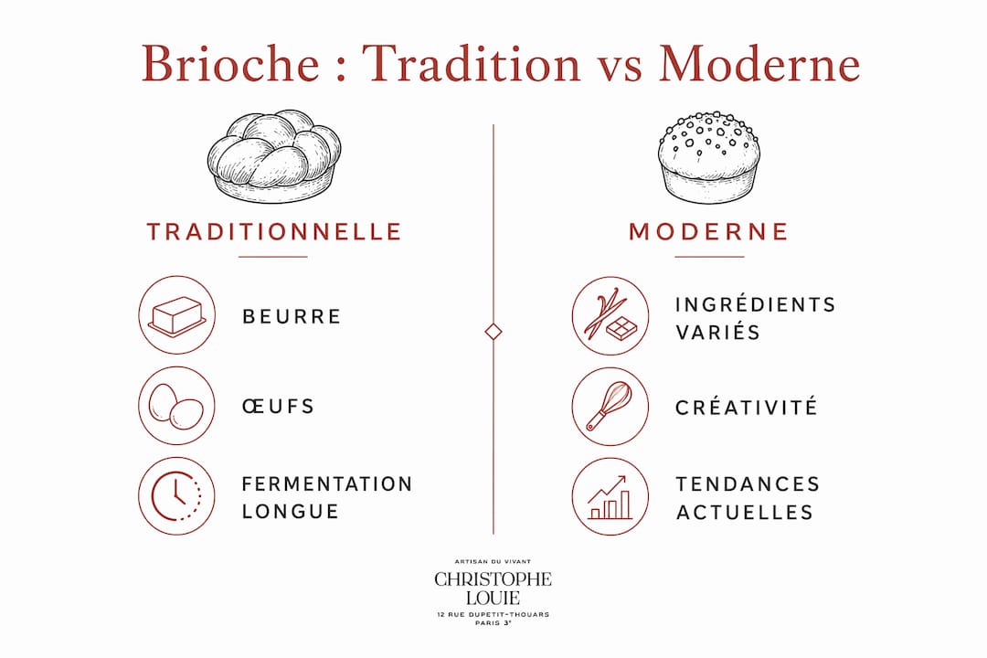 Infographie : le match entre la brioche d’antan et sa version revisitée