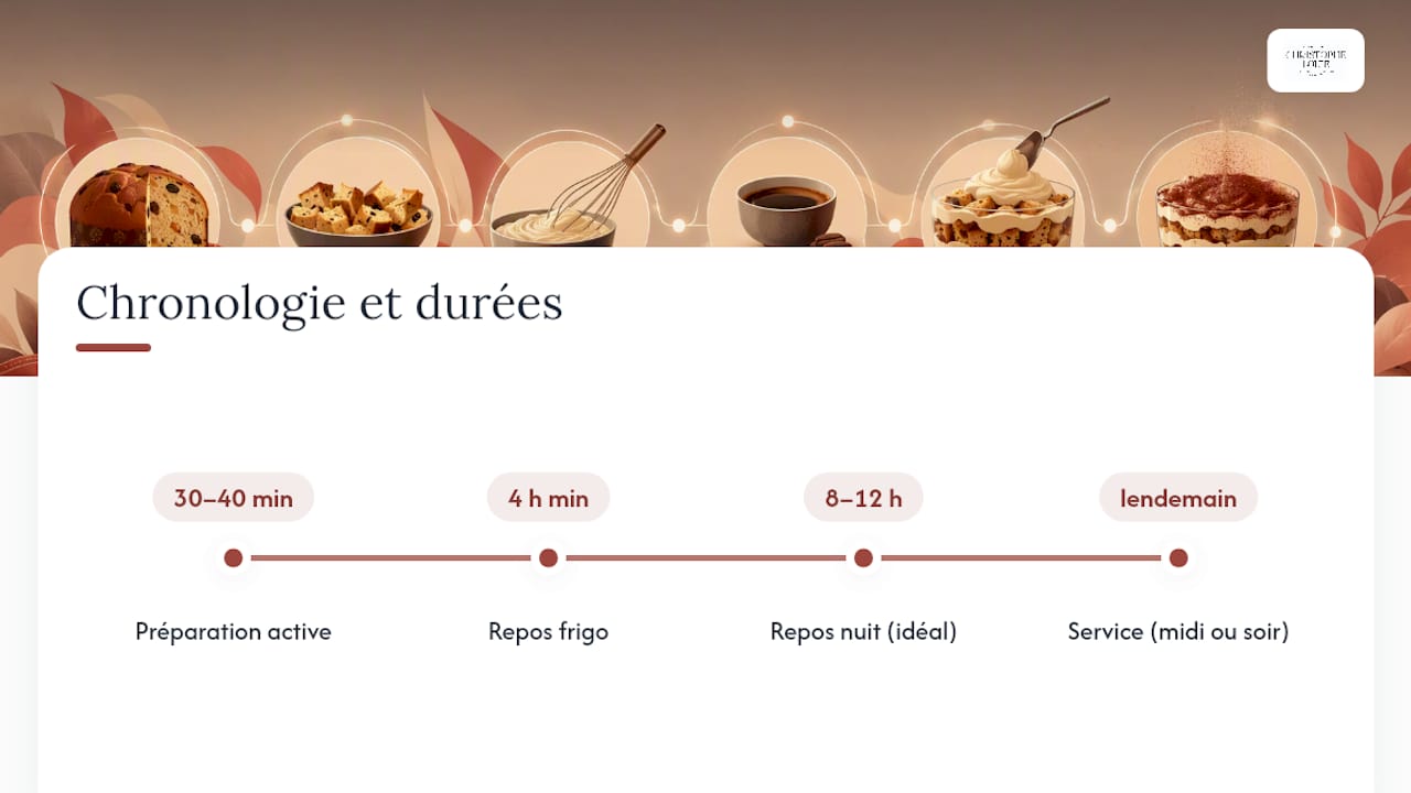 Chronologie des temps de préparation et de repos