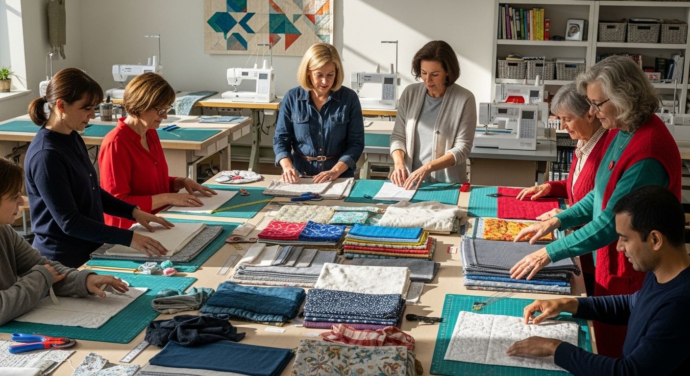 quilting fabric types, quilting workshop, fabric swatches