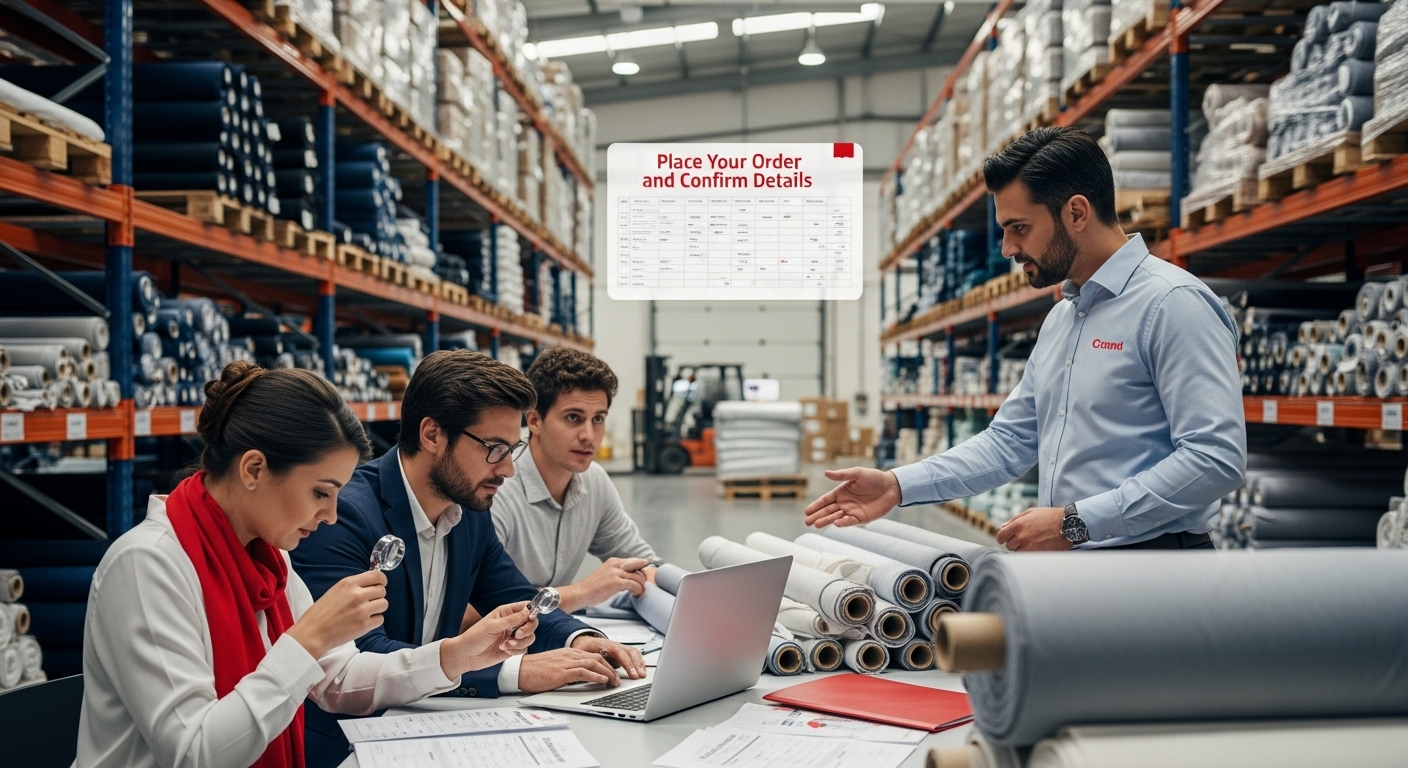 fabric order confirmation process