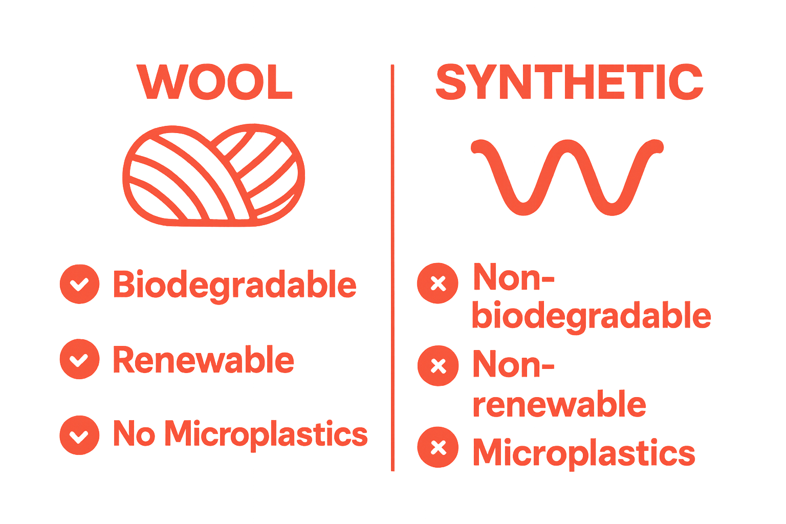 Wool versus synthetic fabric sustainability comparison