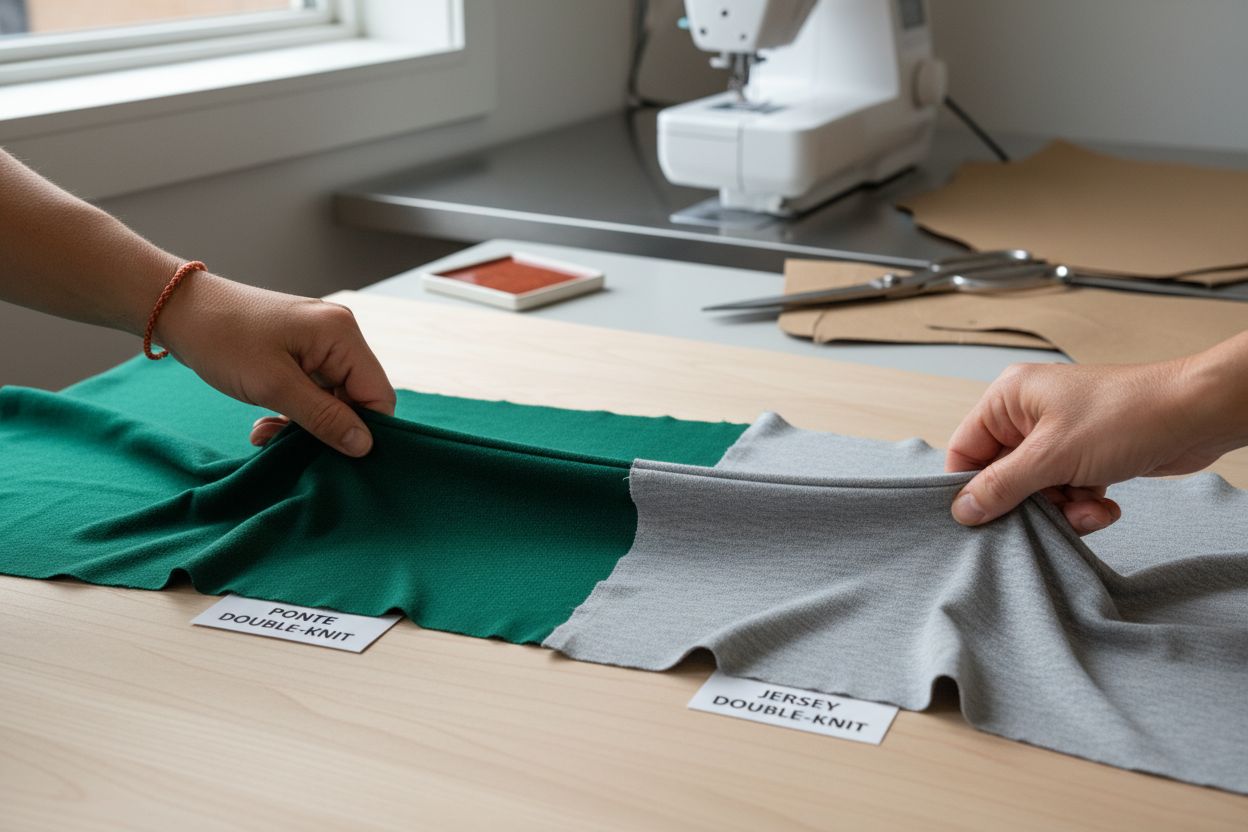 fabric comparison ponte jersey