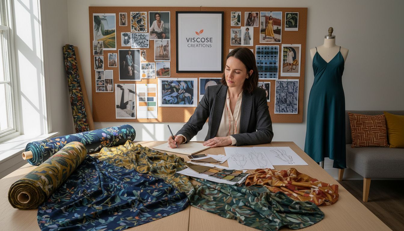 viscose textile workspace