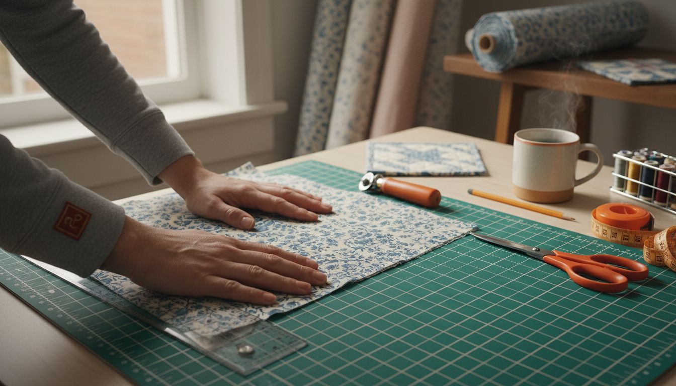 measuring cutting fabric