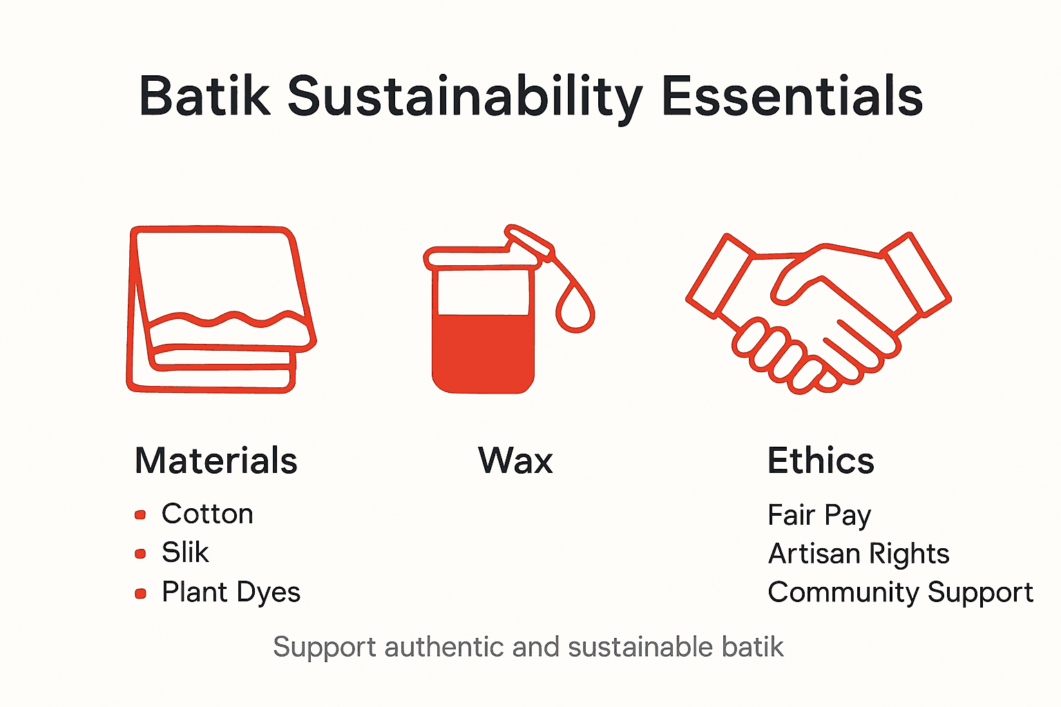 Infographic on batik sustainability and ethics