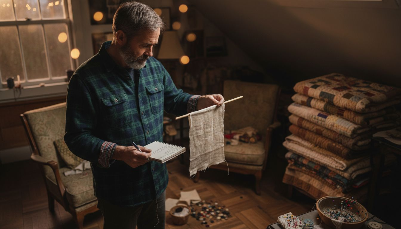 Testing fabric drape for quilting