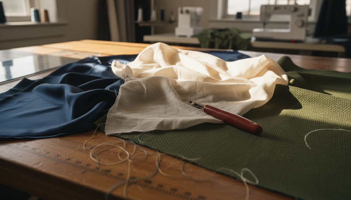 Close-up textures of various lining fabrics