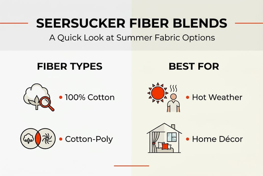 Infographic about seersucker fabric blend properties